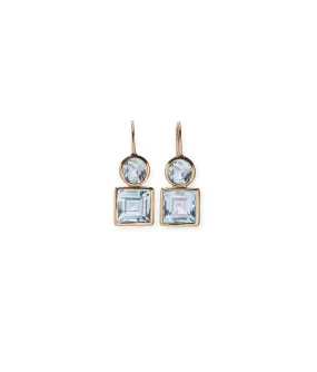 14k Gold Pastille Earrings in Sky Blue Topaz