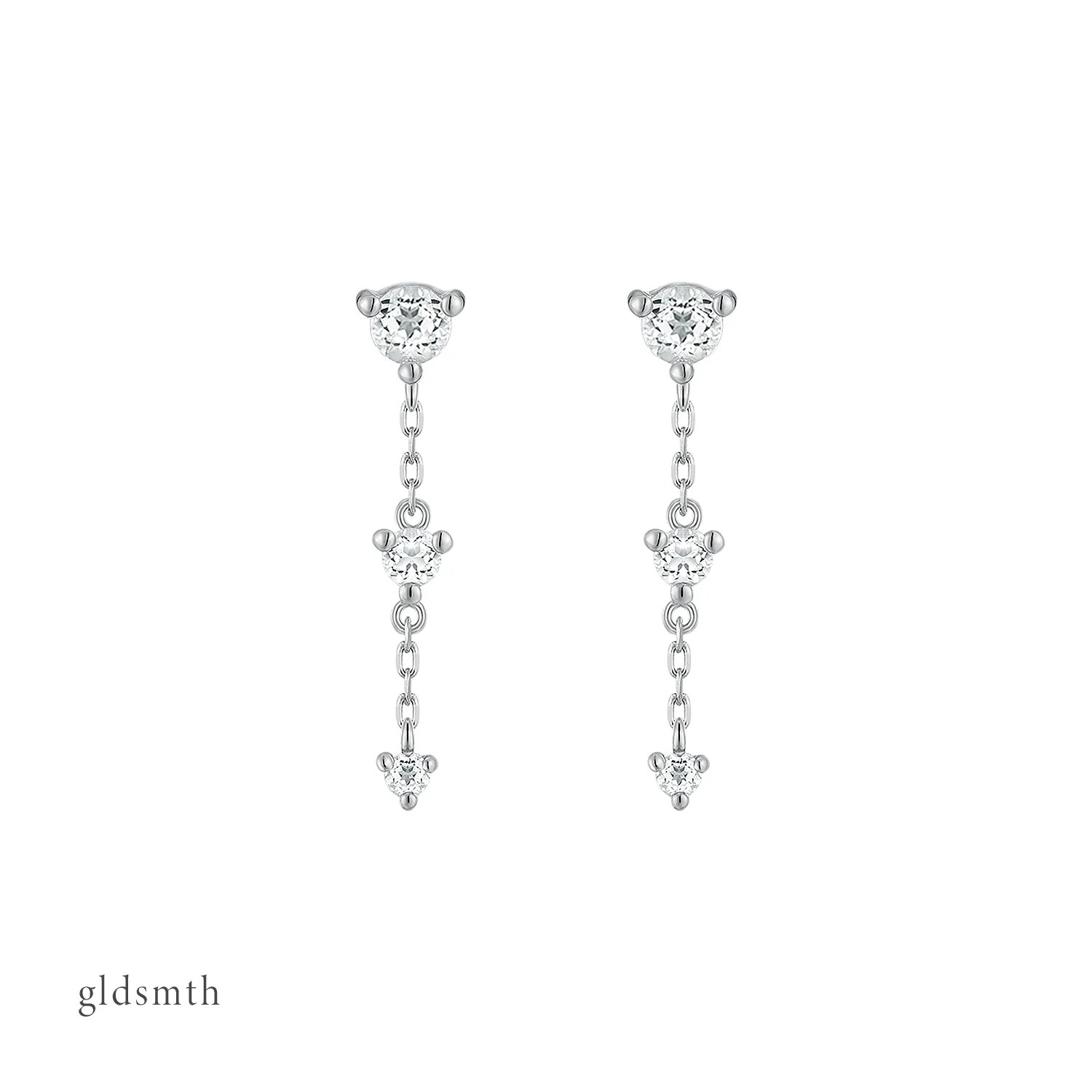 14k White Gold Florence Studs