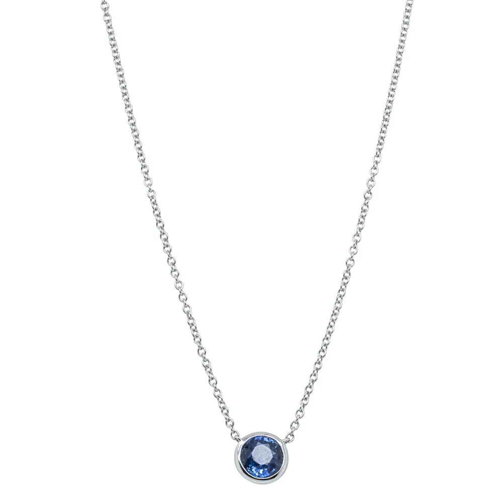 18ct White Gold 1.20ct Sapphire Natalia Pendant