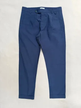 ABCL Navy Blue Cotton Linen Slim Paul Pant