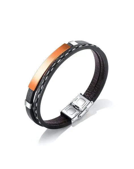 Adjustable Leather Bracelet For Men & Boy (Free Size)