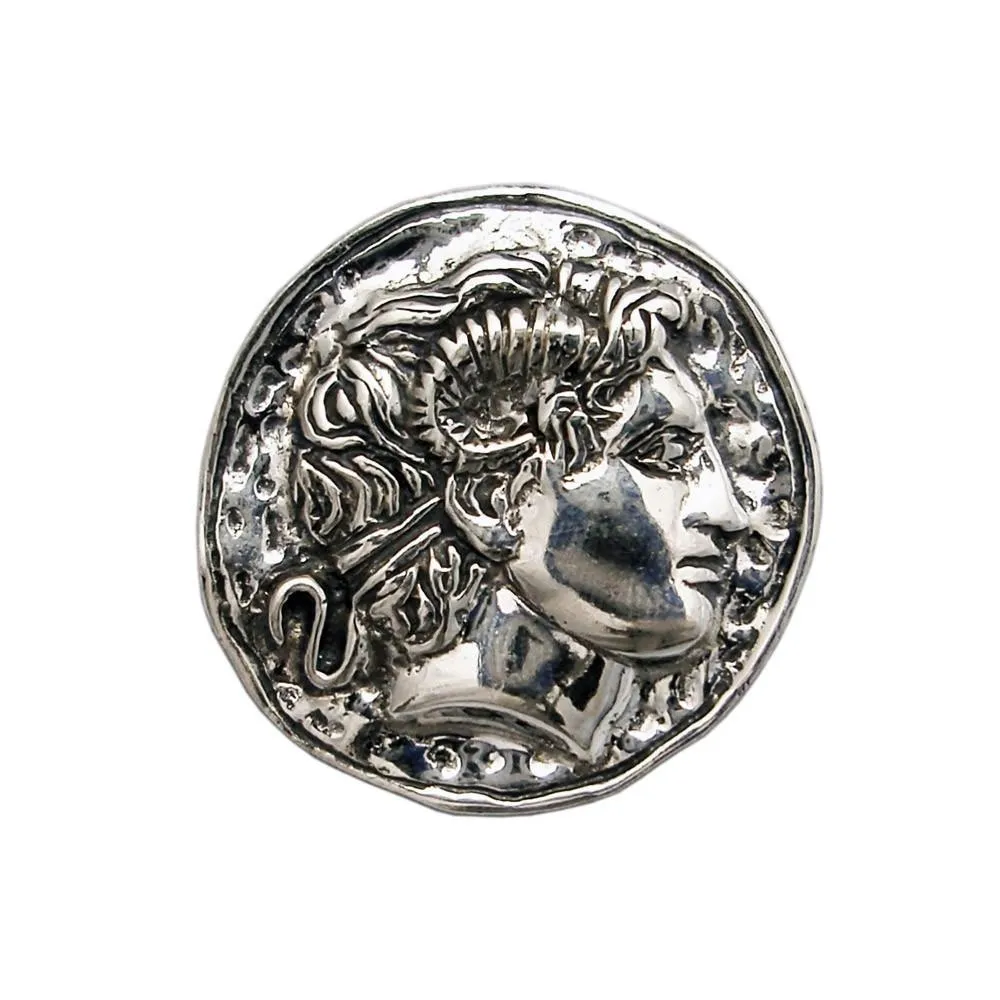 Alexander the Great Brooch in Sterling Silver (K-84)