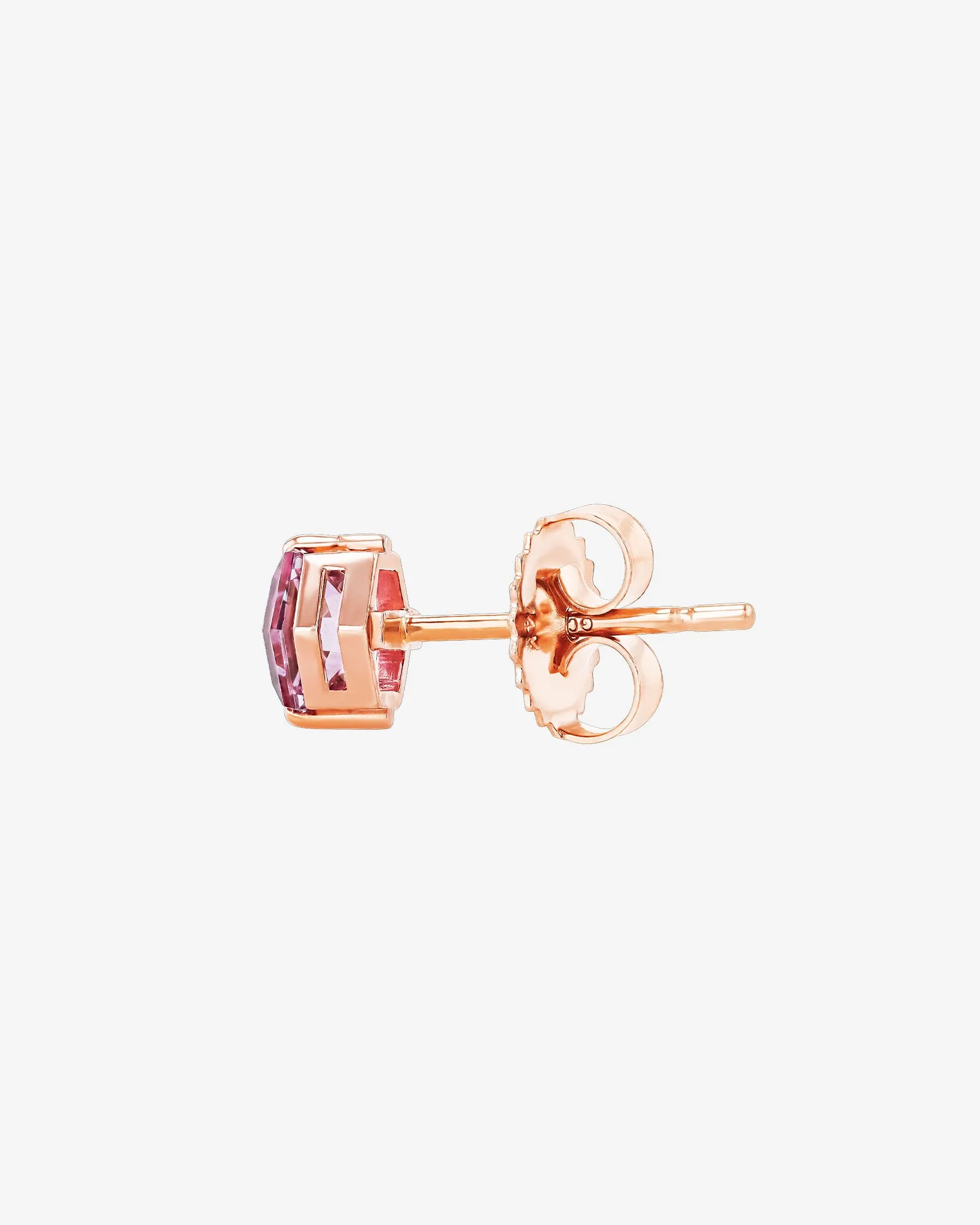 Amalfi Hexagon Pink Topaz Studs