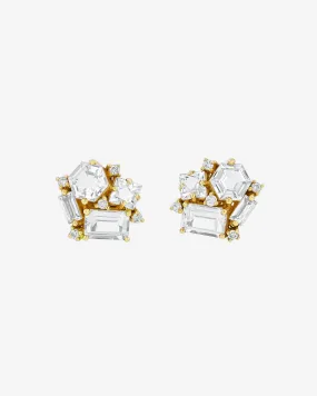 Amalfi White Topaz Blossom Studs