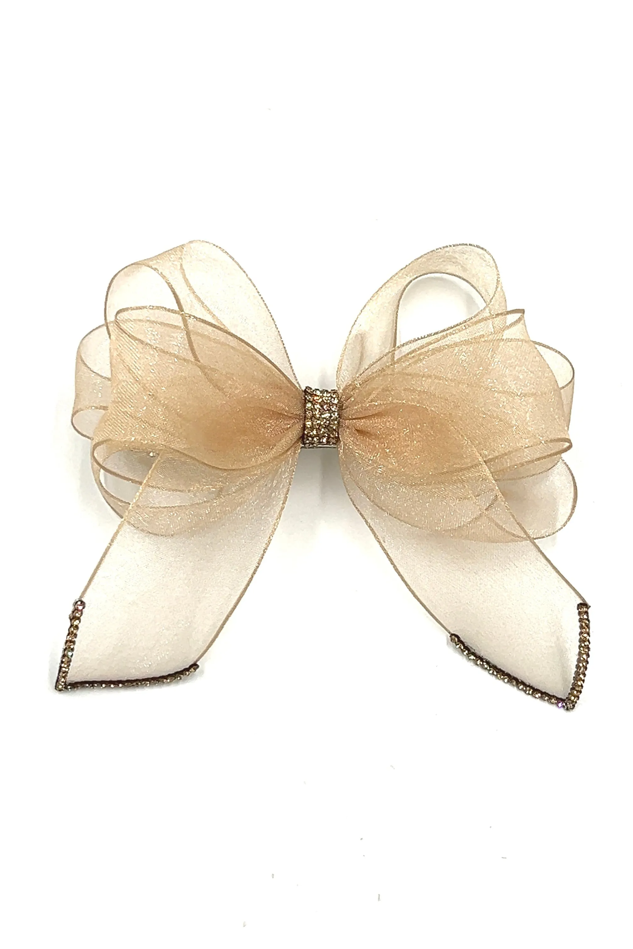 Amber Bow Chiffon Barrette