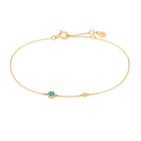 AMINA | Turquoise & White Sapphire Bracelet