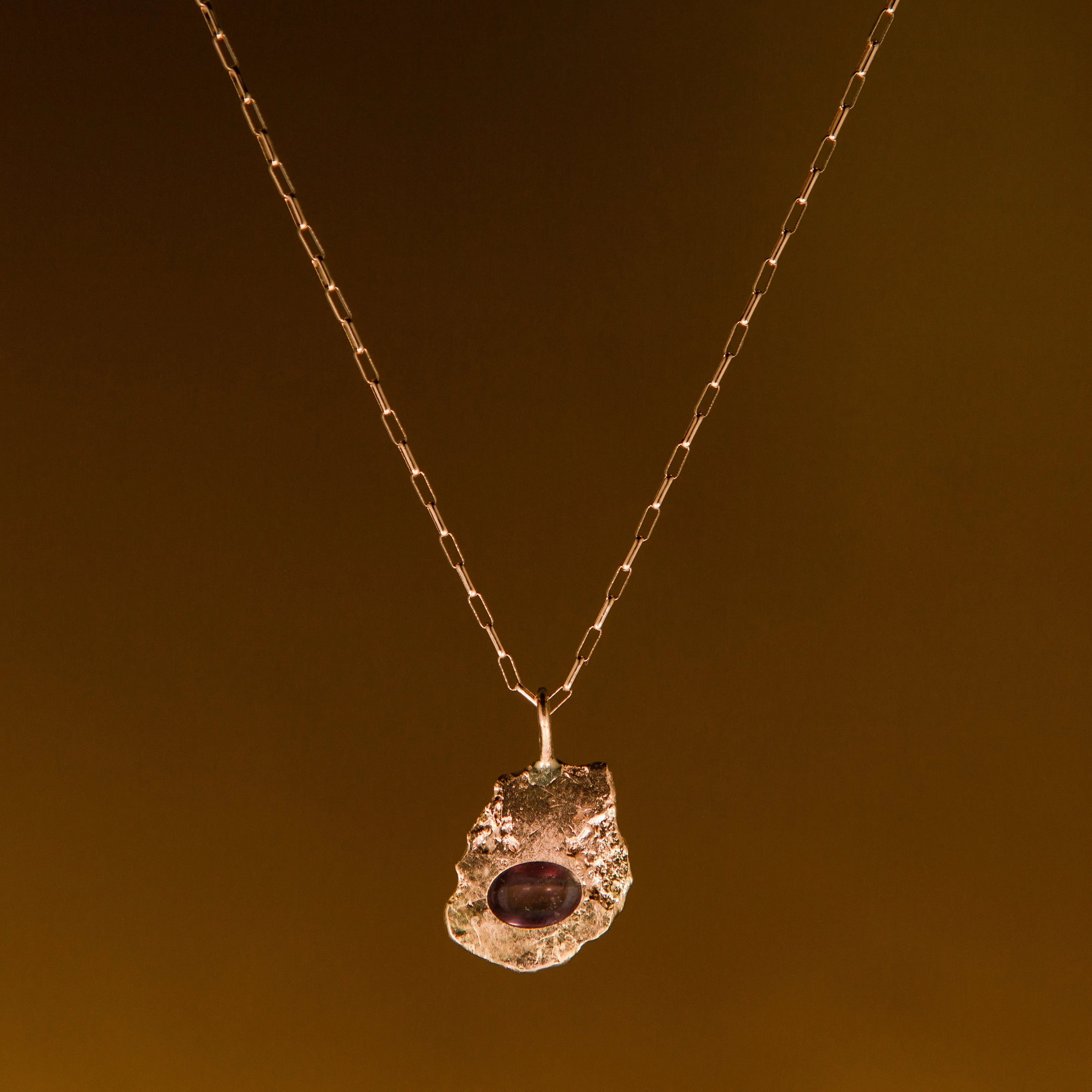 Amulet Necklace in Gold | Lavender Sapphire