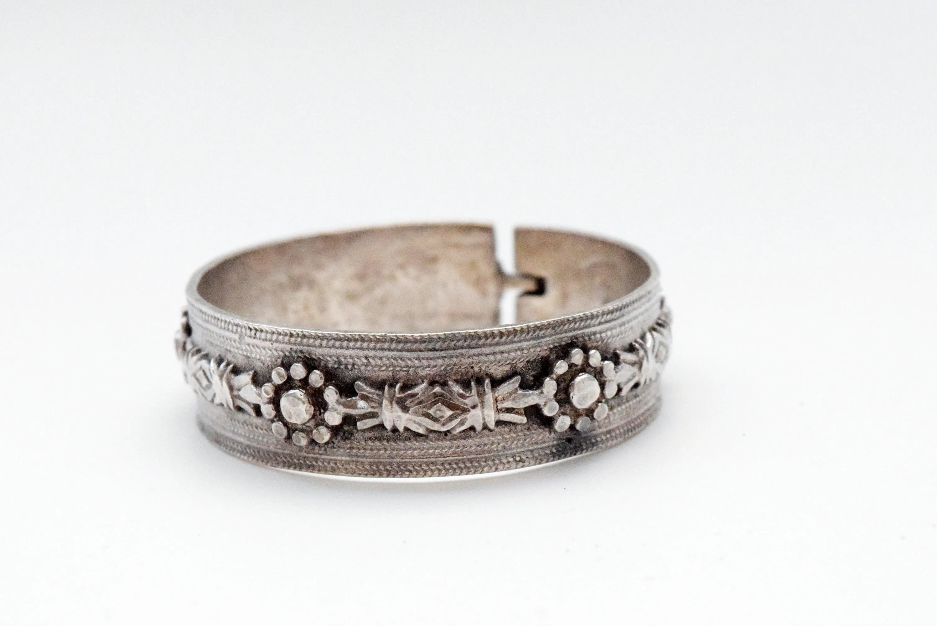 Antique Choui Silver Bracelet with French Hallmark