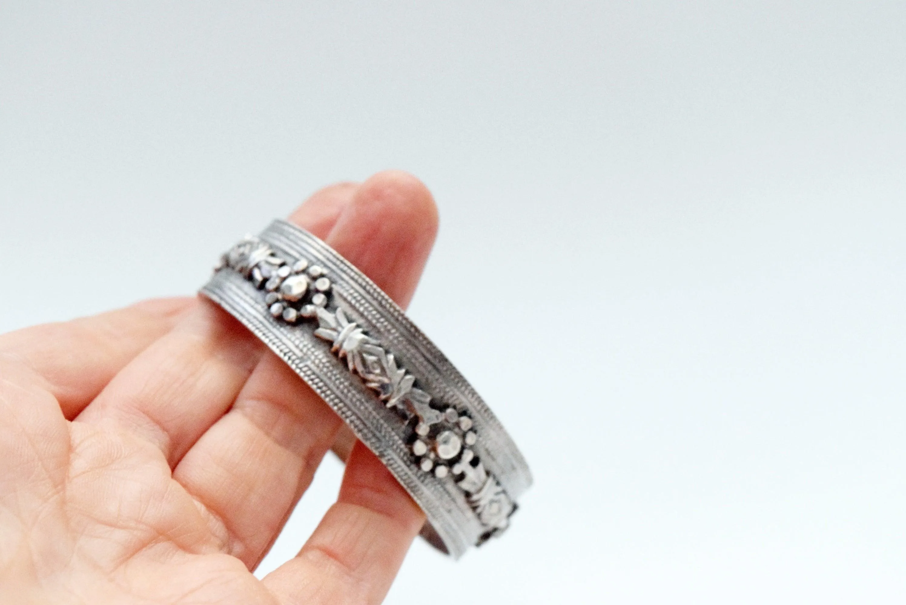 Antique Choui Silver Bracelet with French Hallmark