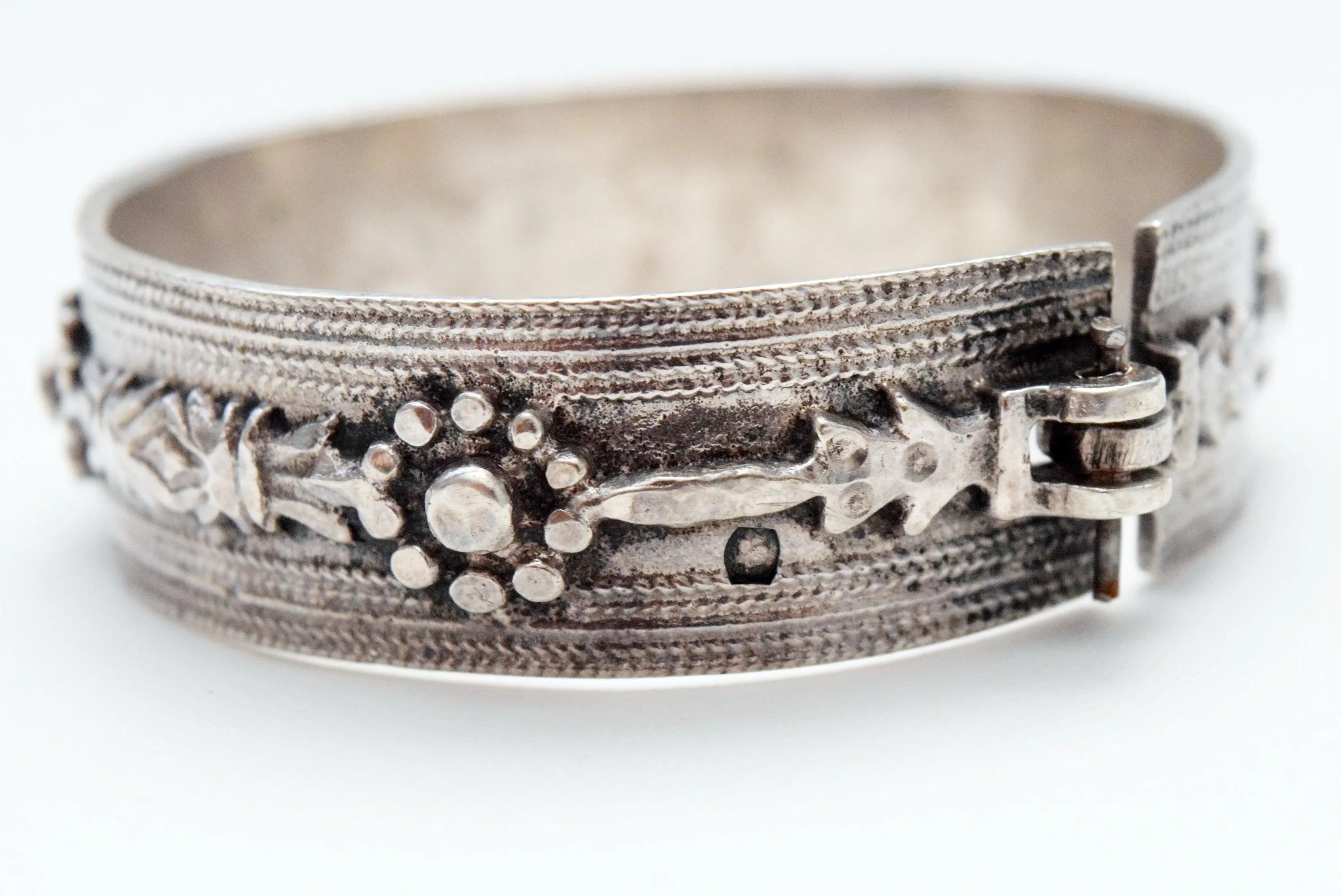 Antique Choui Silver Bracelet with French Hallmark