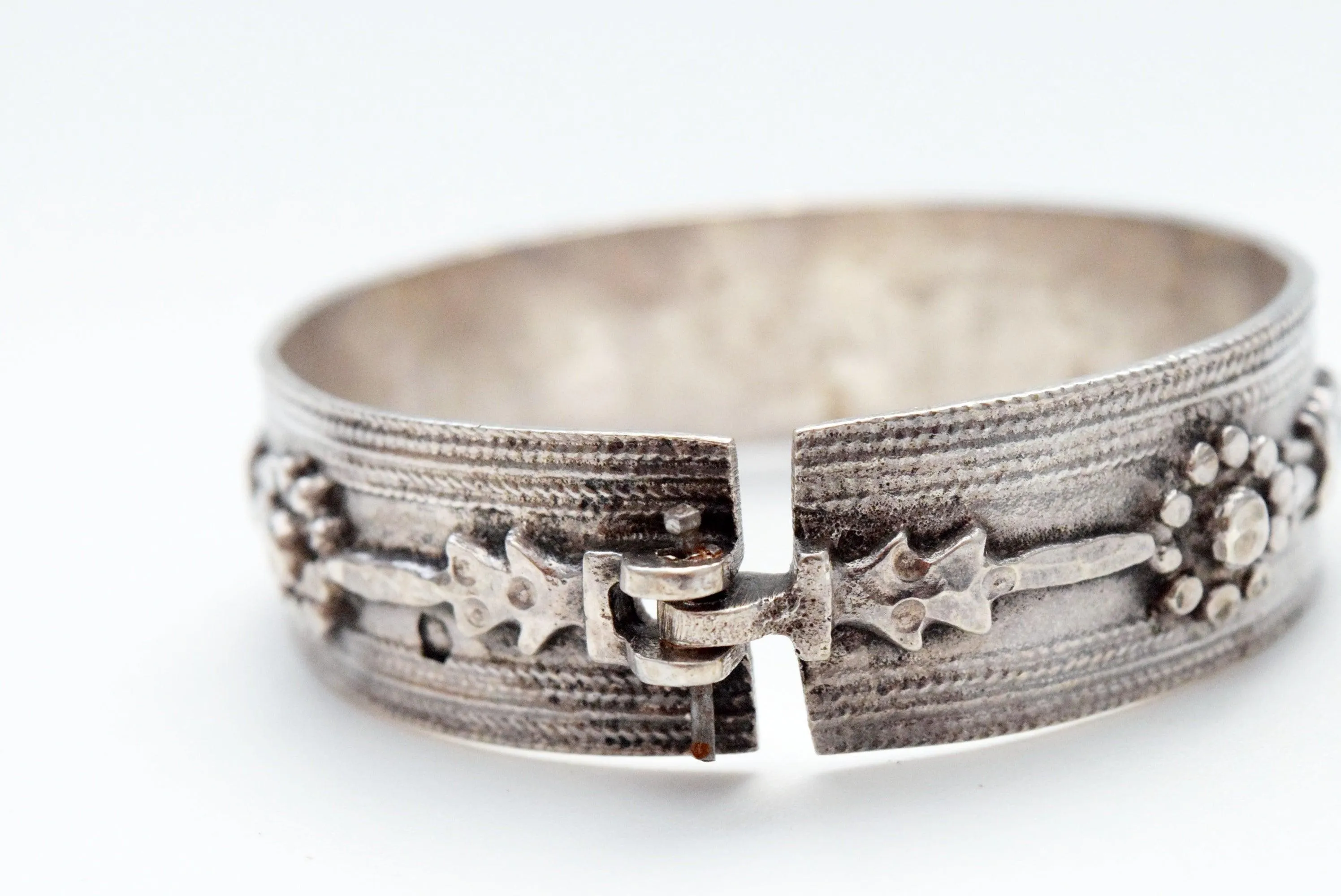 Antique Choui Silver Bracelet with French Hallmark