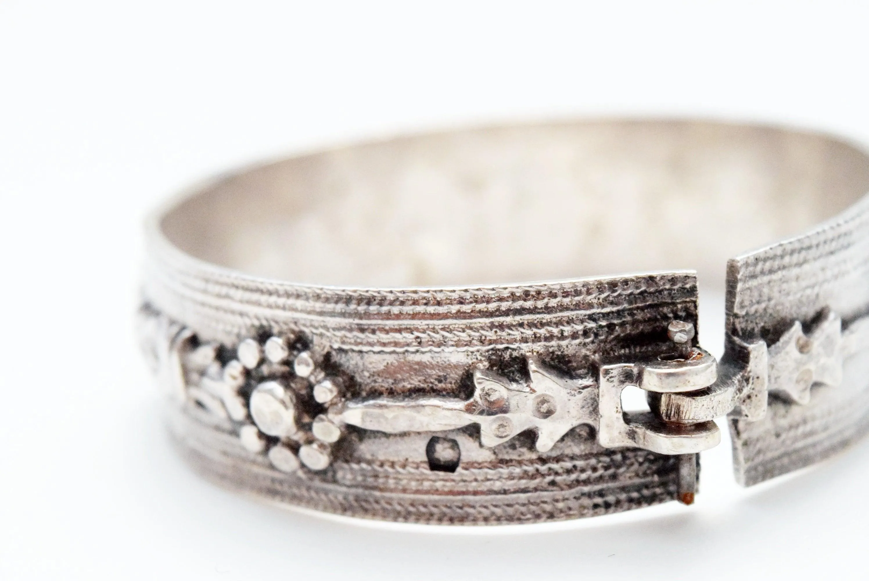 Antique Choui Silver Bracelet with French Hallmark