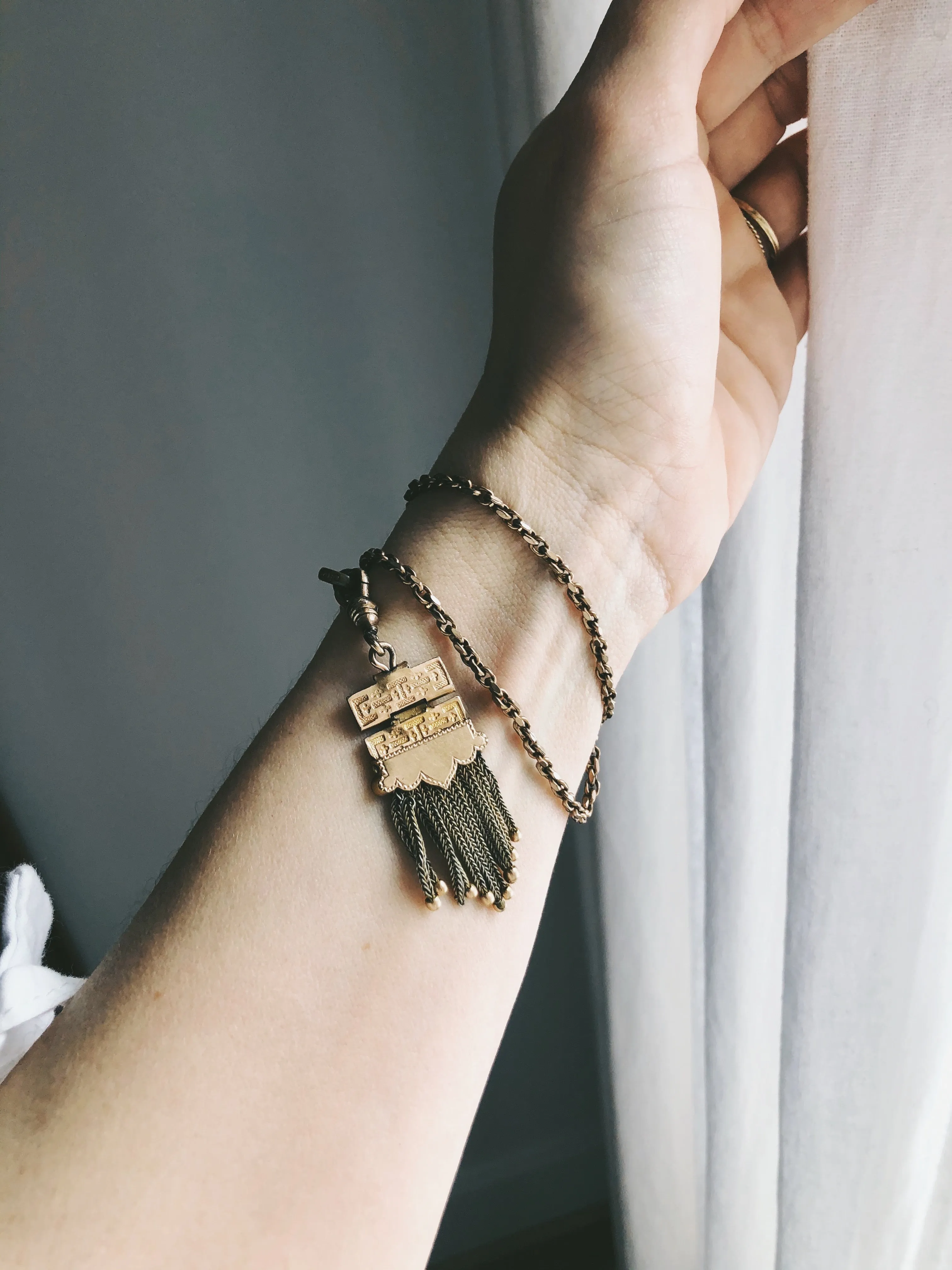 Antique Victorian Tassel Fob Necklace