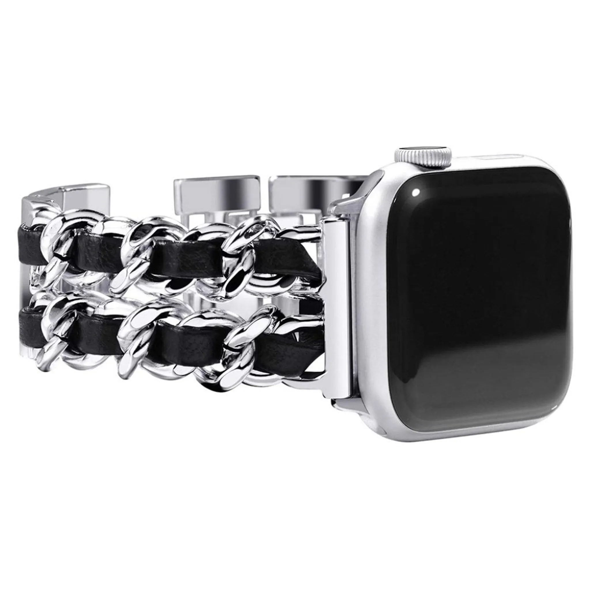 Apple Watch 40mm chain form stainless steel watch strap - Silver / Black