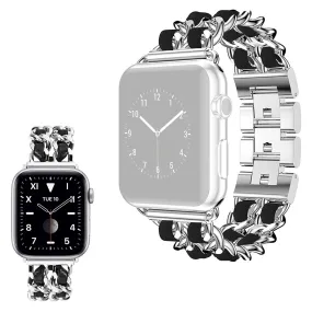 Apple Watch 40mm chain form stainless steel watch strap - Silver / Black