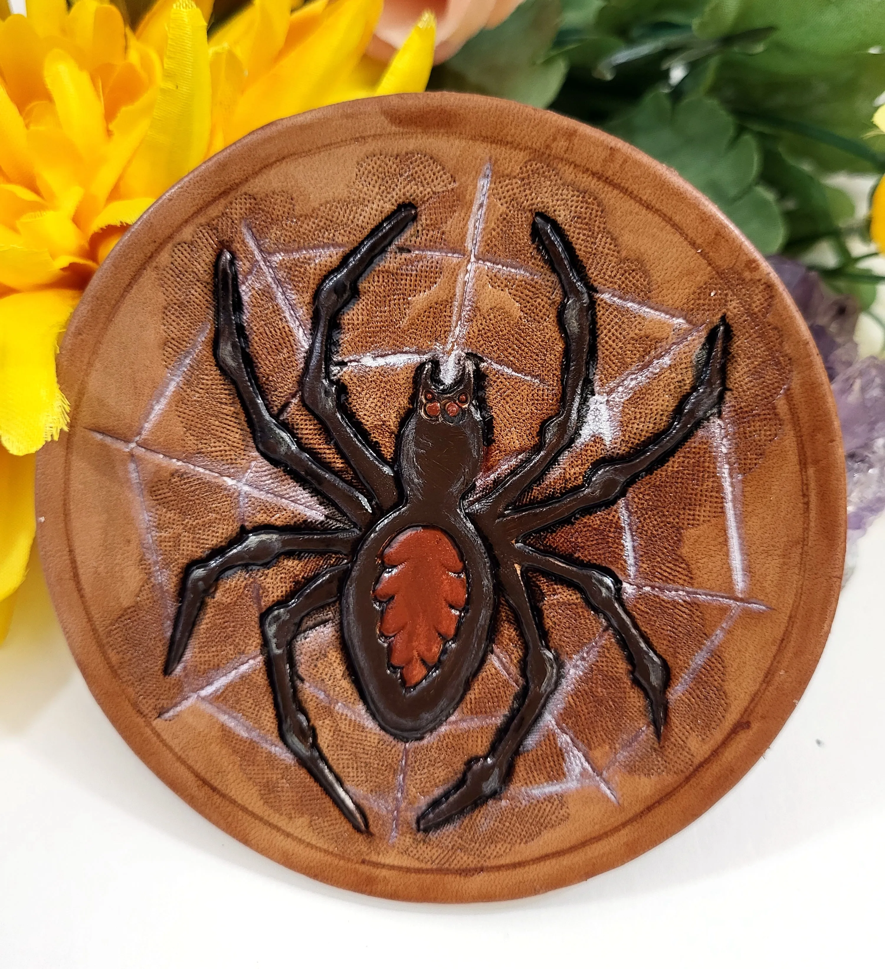 Assorted Halloween Leather Art Rounds