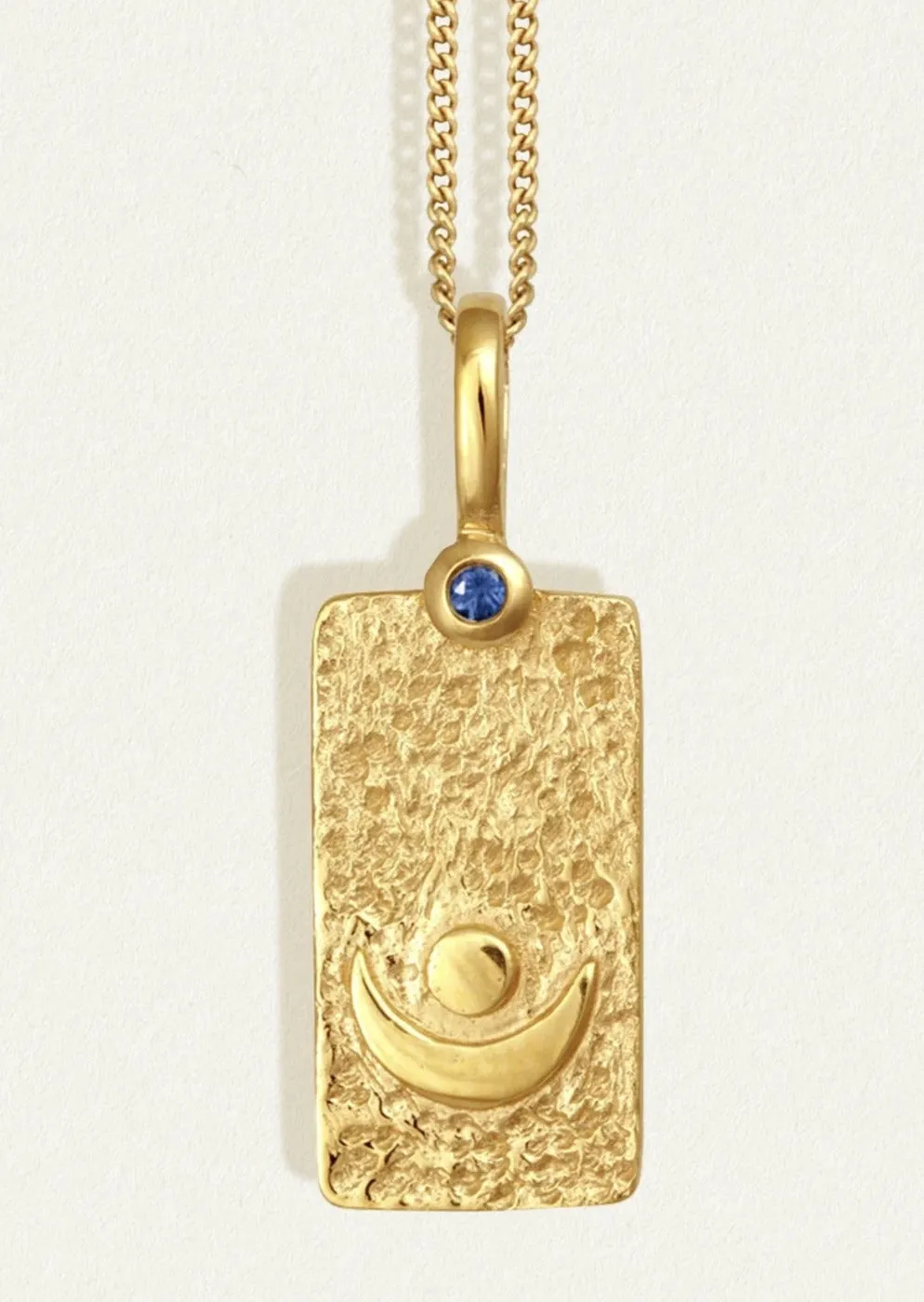 Ayla Moon Necklace Gold Vermeil