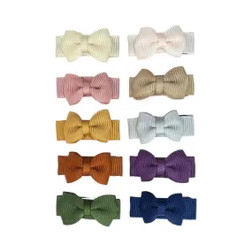 Baby Wisp Tuxedo Bow Snap Clips 10pk SoCal Bloom