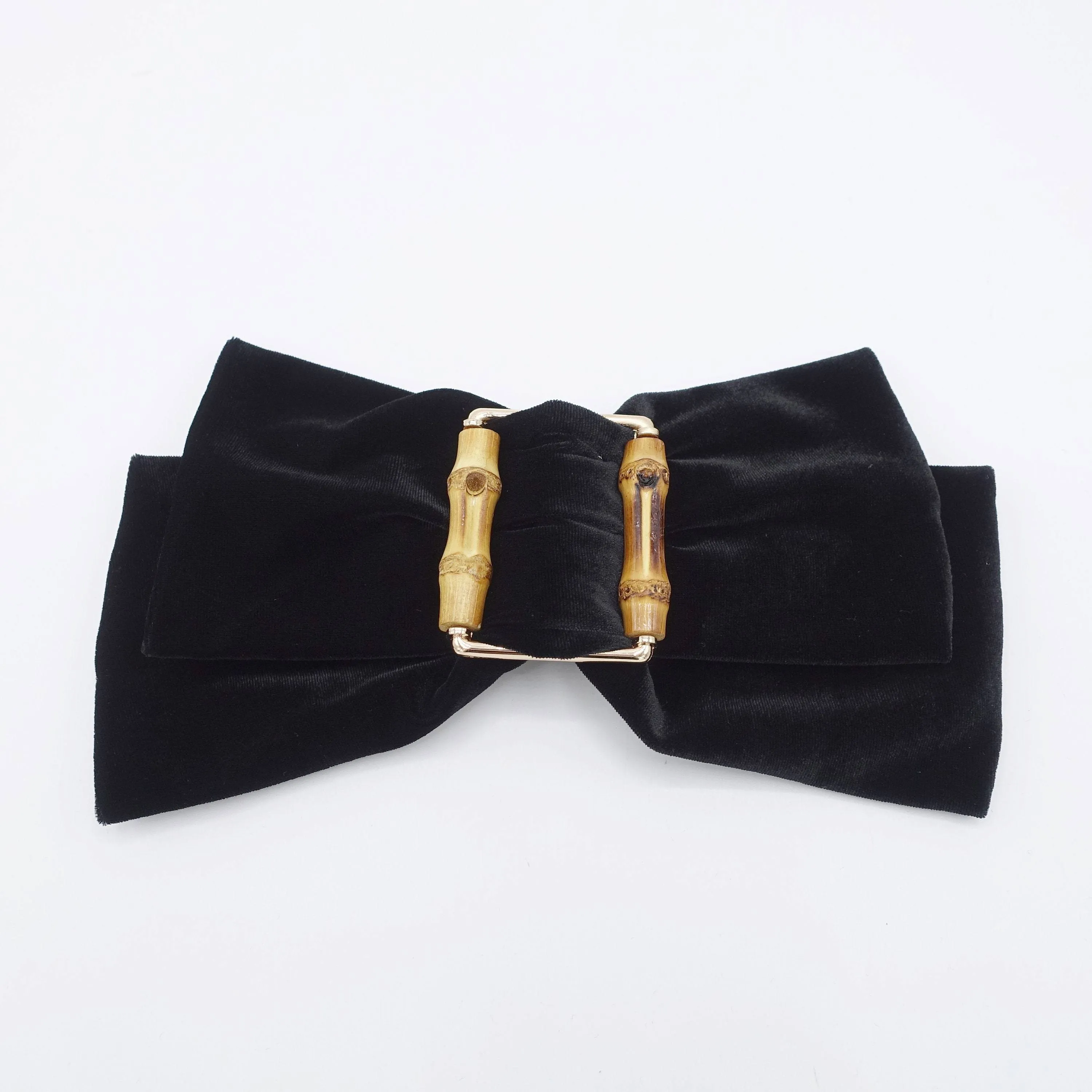 bamboo buckle velvet headband hair bow luxury style hair accessory for women