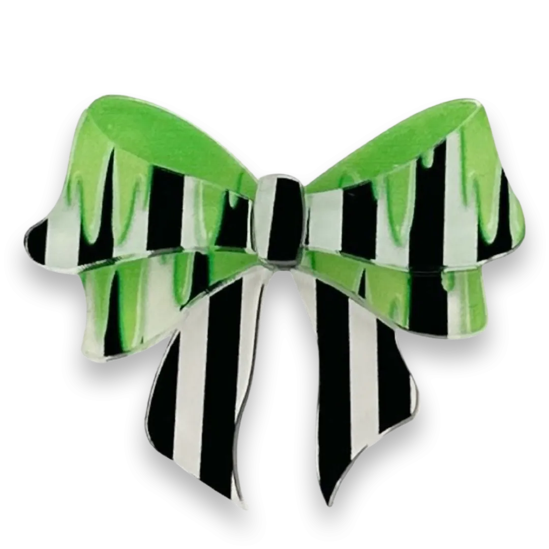 Beetlejuice bow - mini brooch - Set of 2