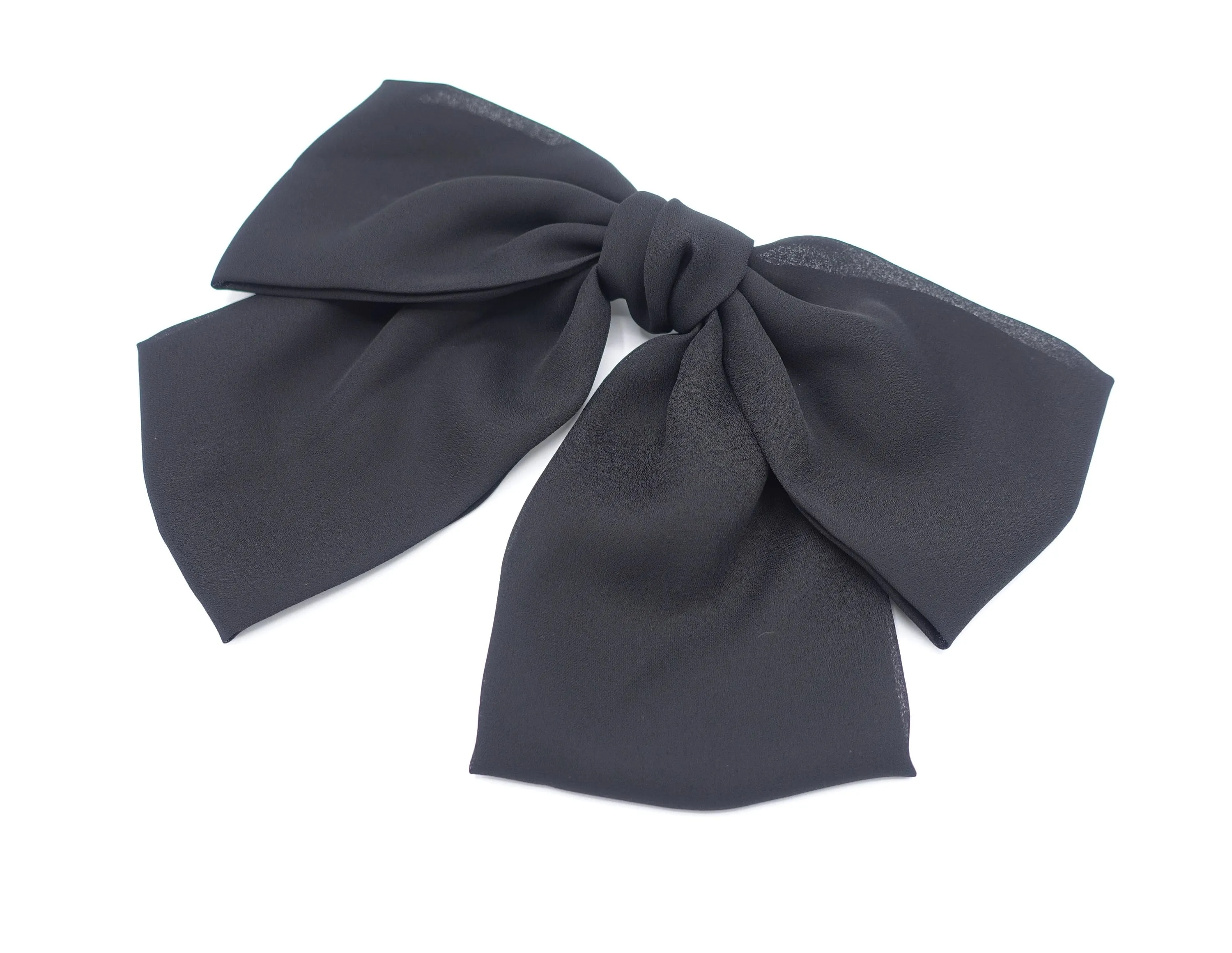 big hair bow, drape hair bow, chiffon hair bow for women