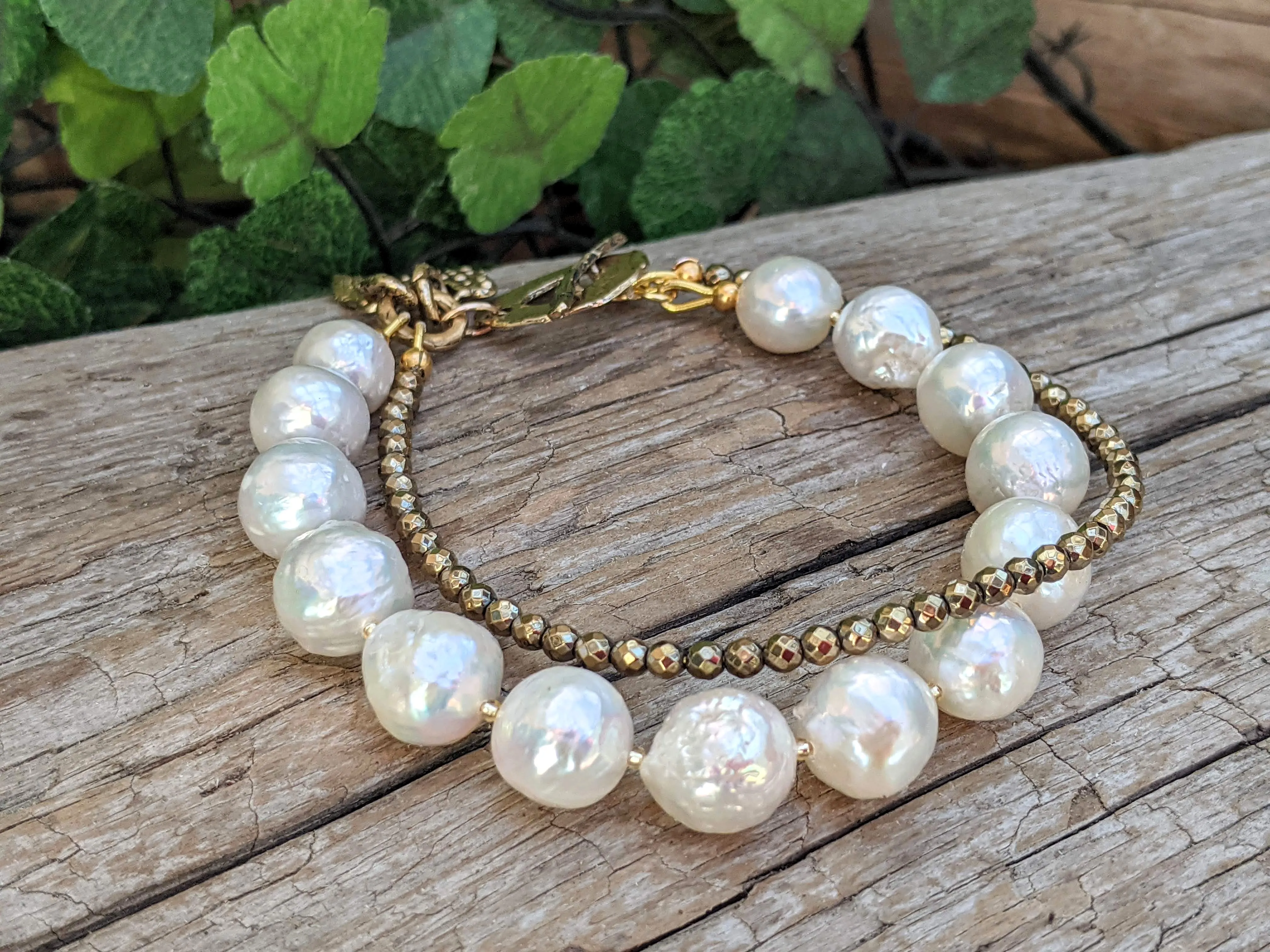 Big Pearl Multistrand Bracelet