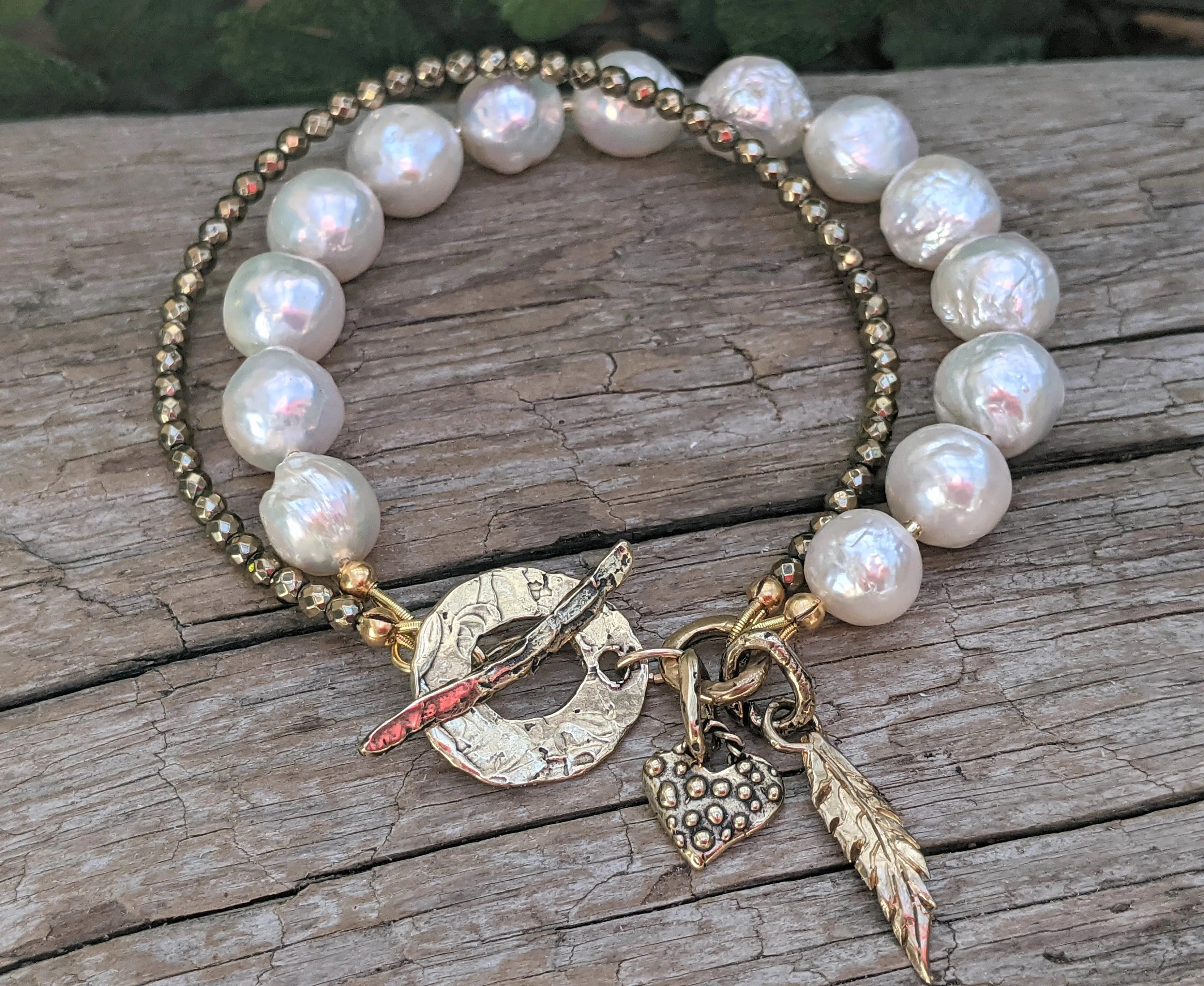 Big Pearl Multistrand Bracelet