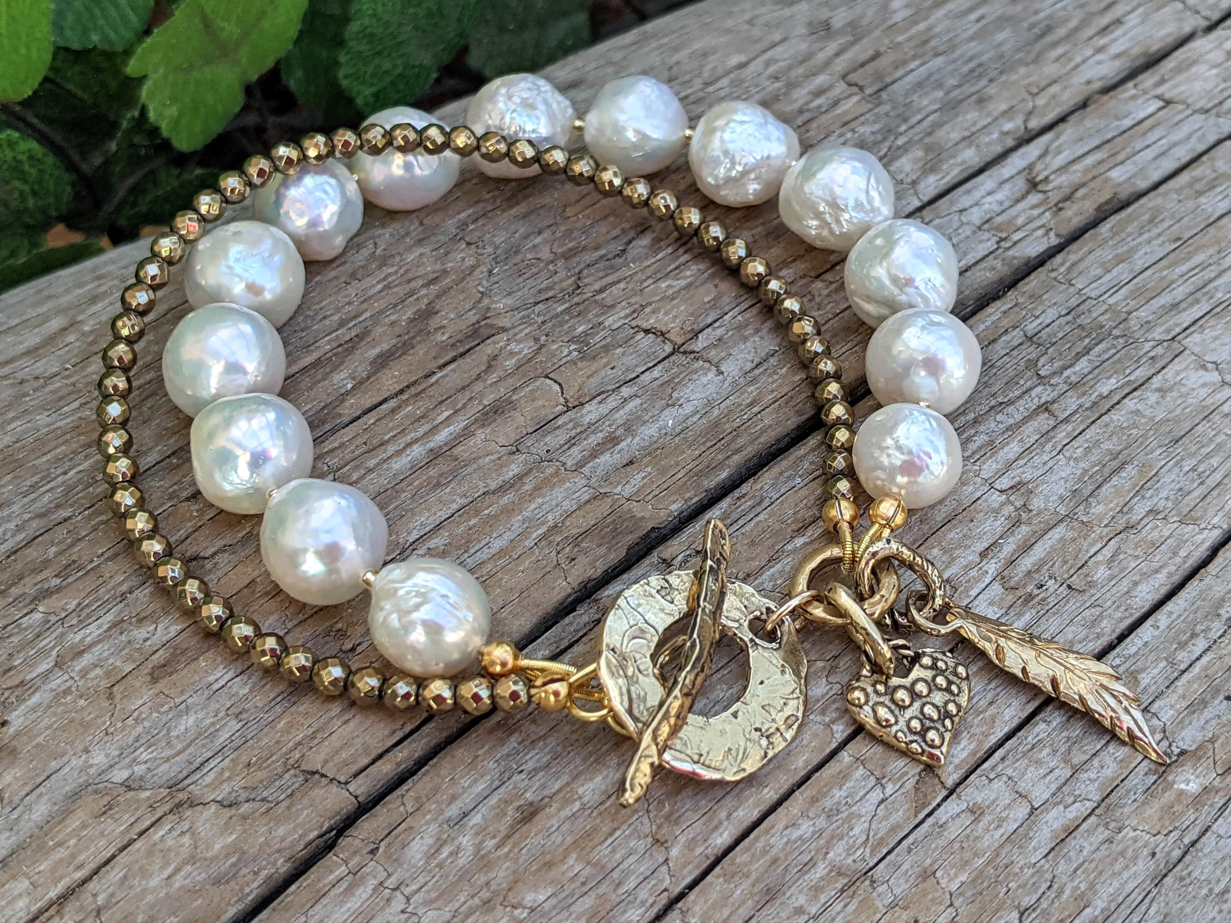 Big Pearl Multistrand Bracelet