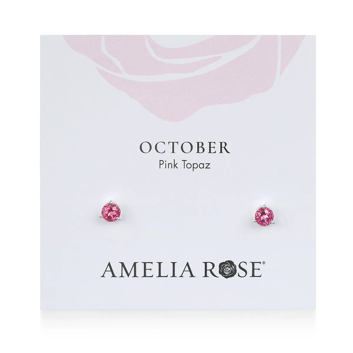 Birthstone Earring-October Pink Topaz