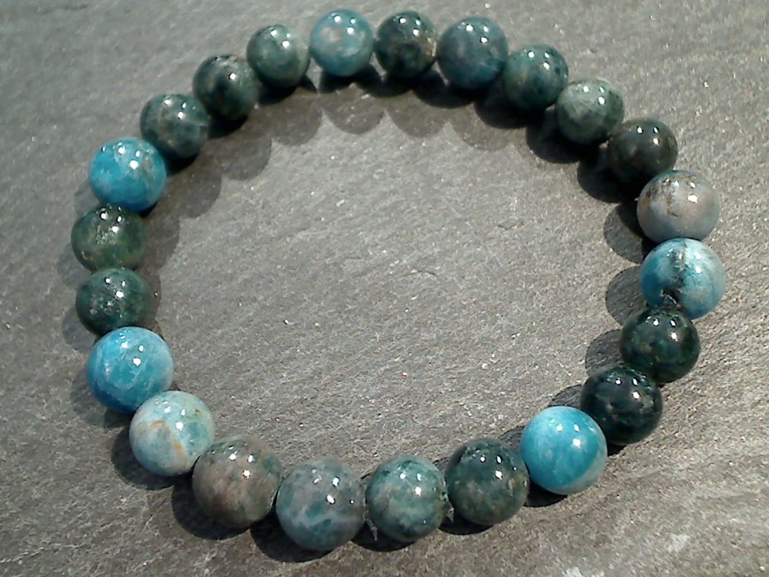 Blue Apatite 8MM Stretch Bracelet