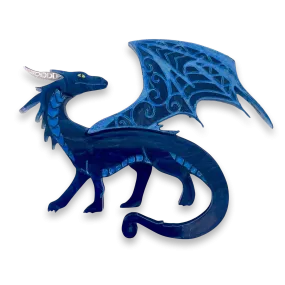 Blue Dragon - Brooch