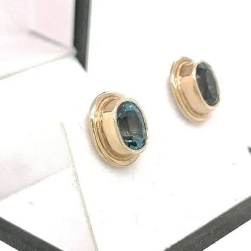 Blue Topaz Studs