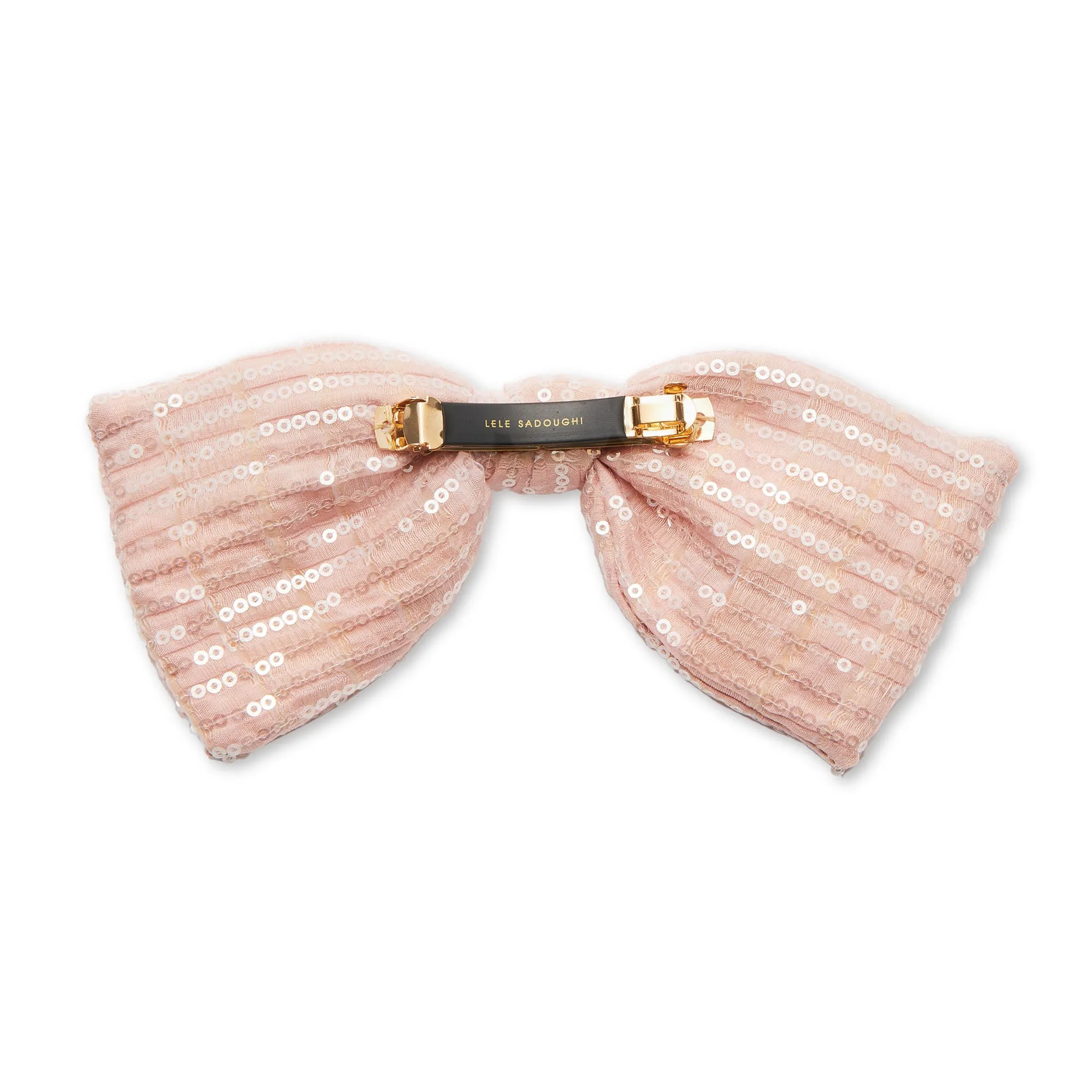 BLUSH PALOMA SEQUIN BOW BARRETTE