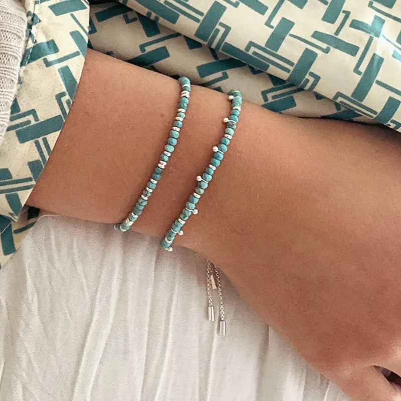 Boho Betty Harmony Turquoise Silver Bracelet