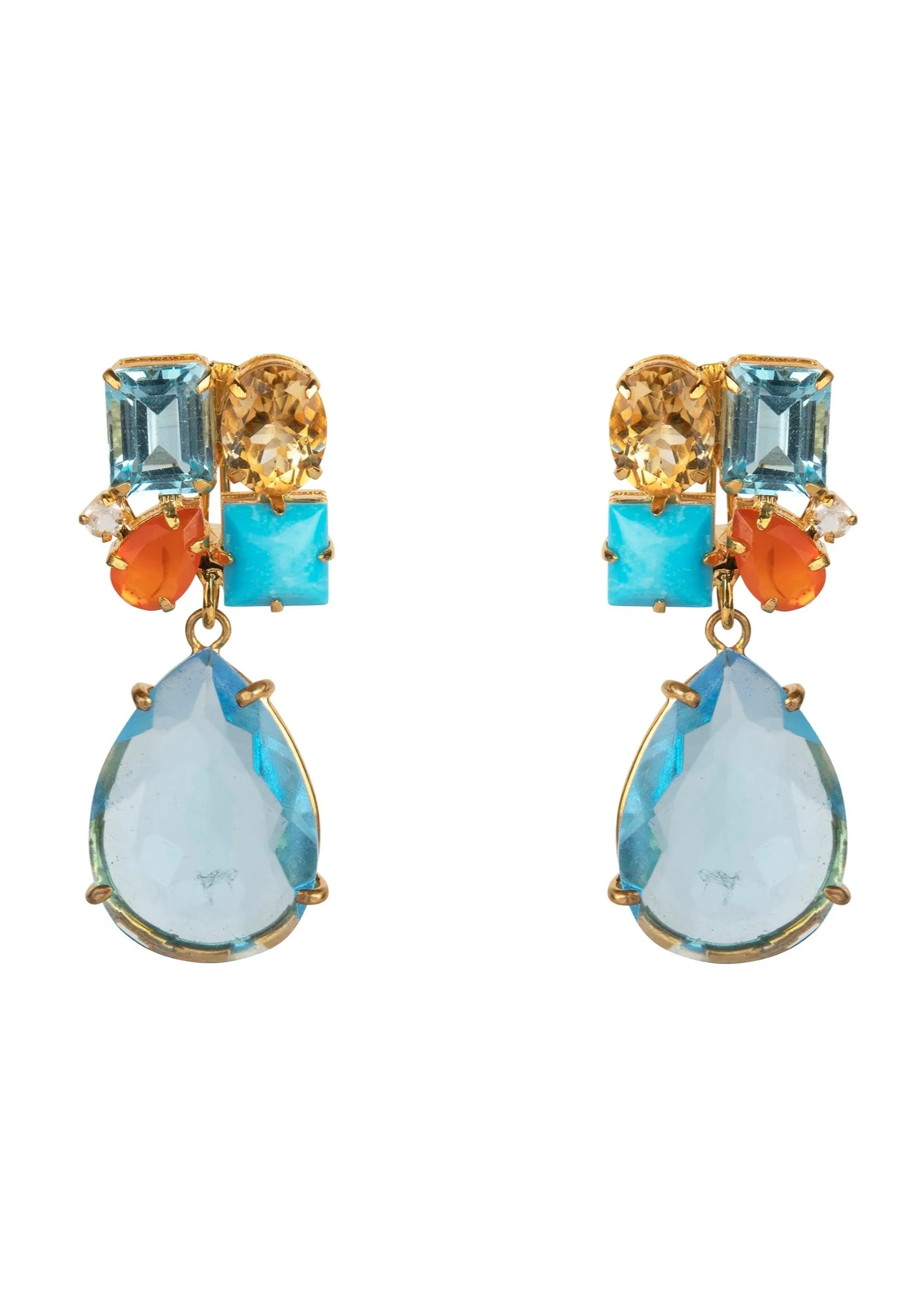 Bounkit Earrings - Multi Topaz