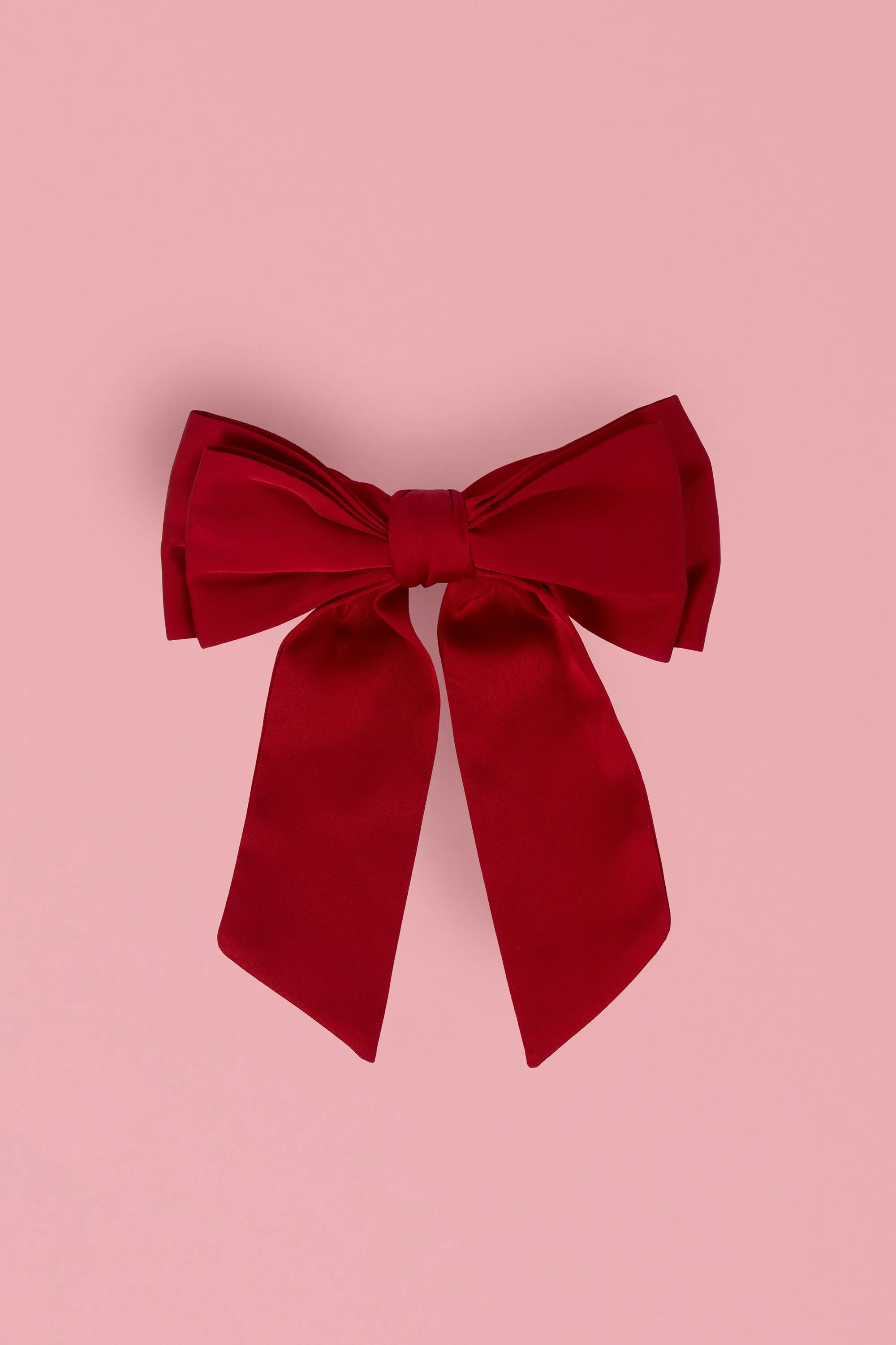 Bow Hair Clip in Ruby Red