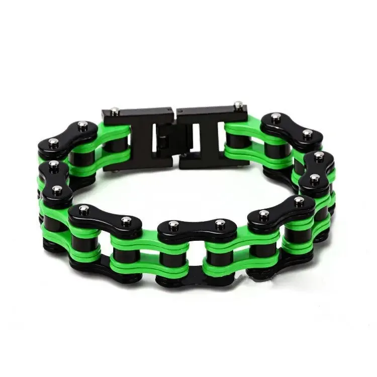 Bracelet chaine de Moto Vert