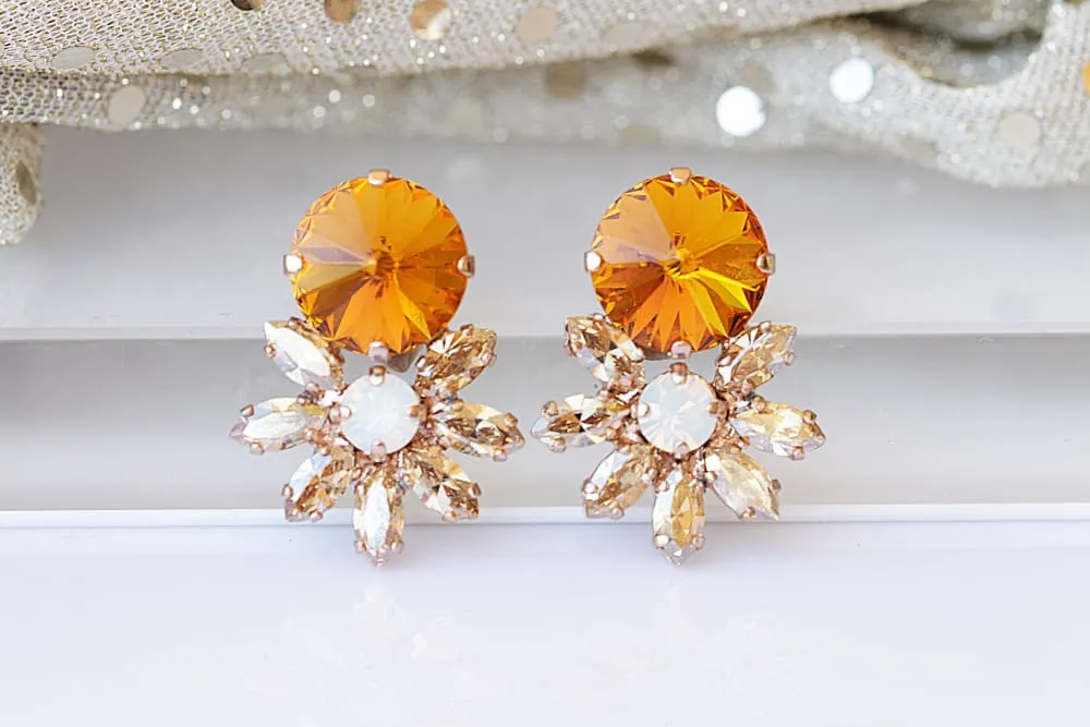 BRIDAL TOPAZ EARRINGS