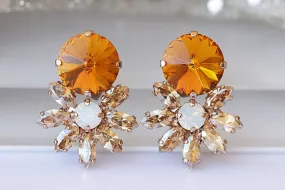 BRIDAL TOPAZ EARRINGS