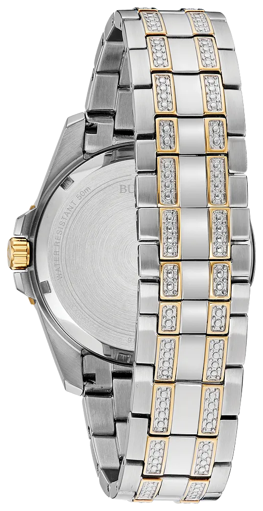 Bulova Crystal Mens Watch & Bracelet 98K106