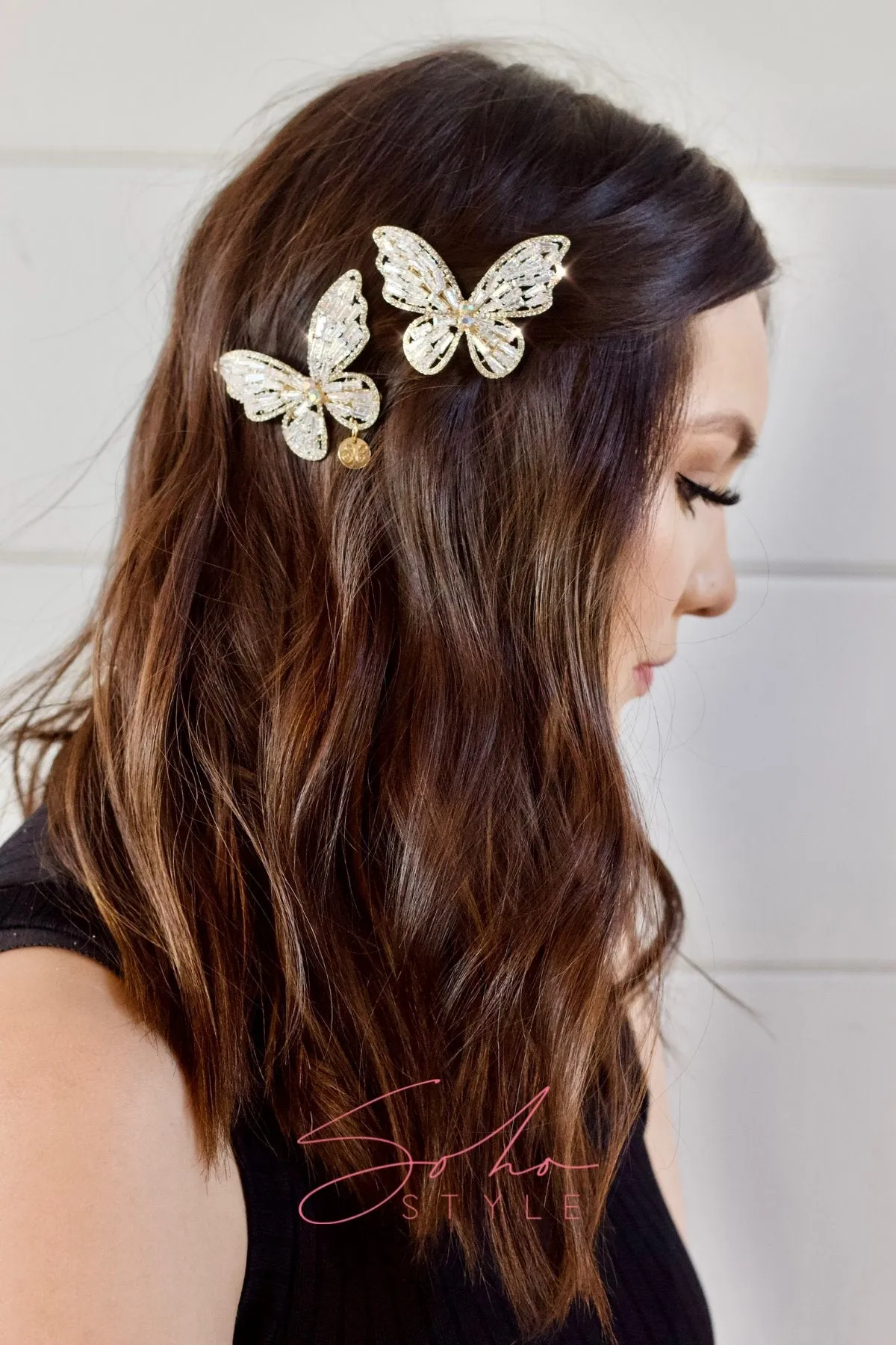 Butterfly Crystal Barrette