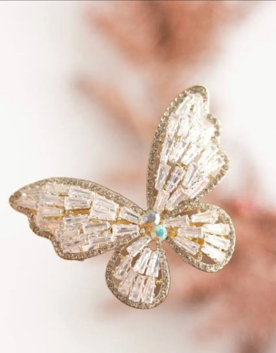 Butterfly Crystal Barrette