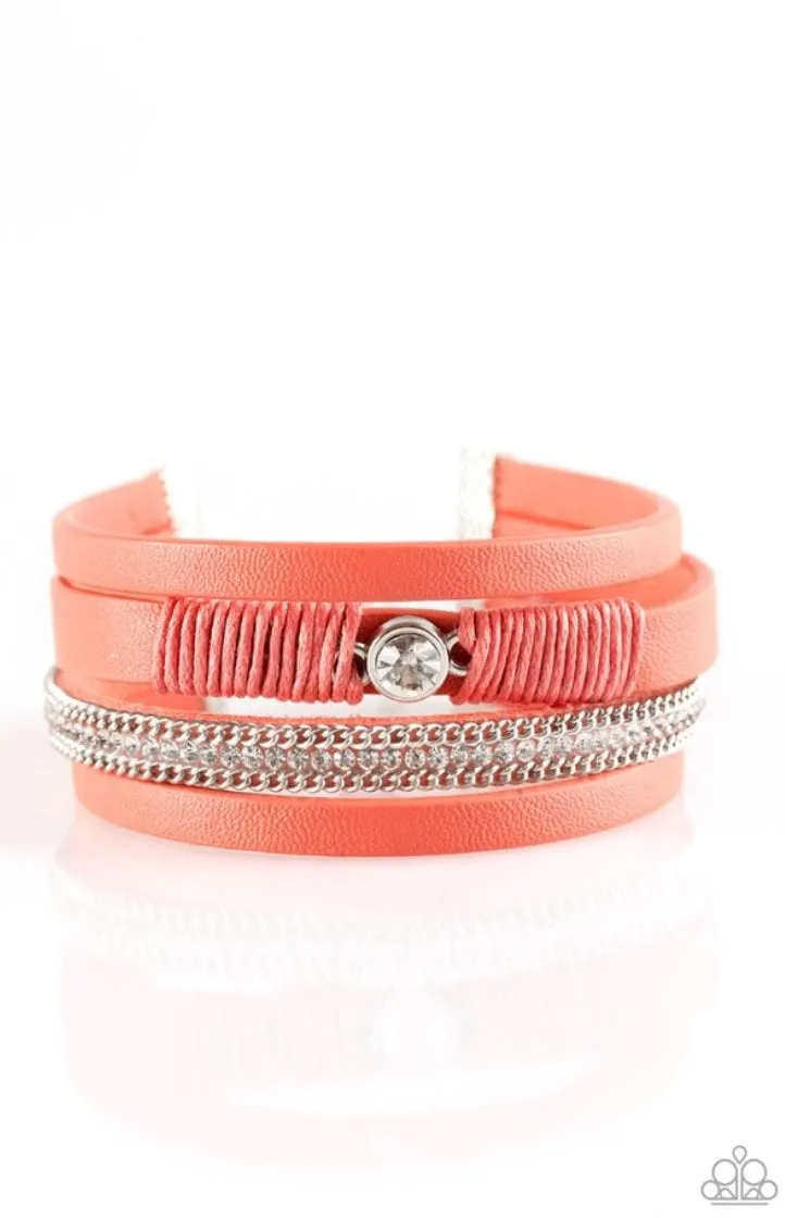 Catwalk Craze Orange Urban Bracelet - Paparazzi Accessories