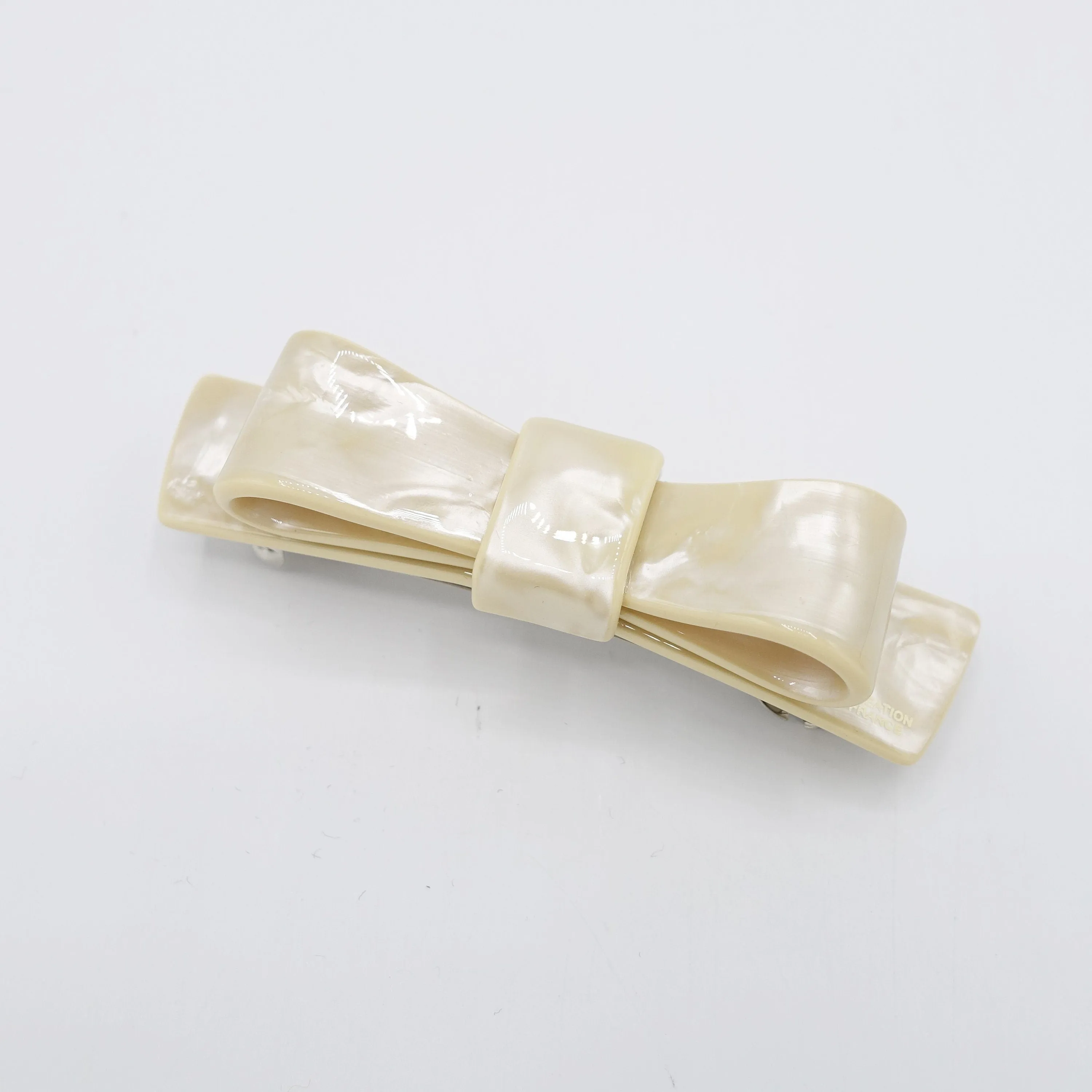 cellulose acetate bow hair barrette