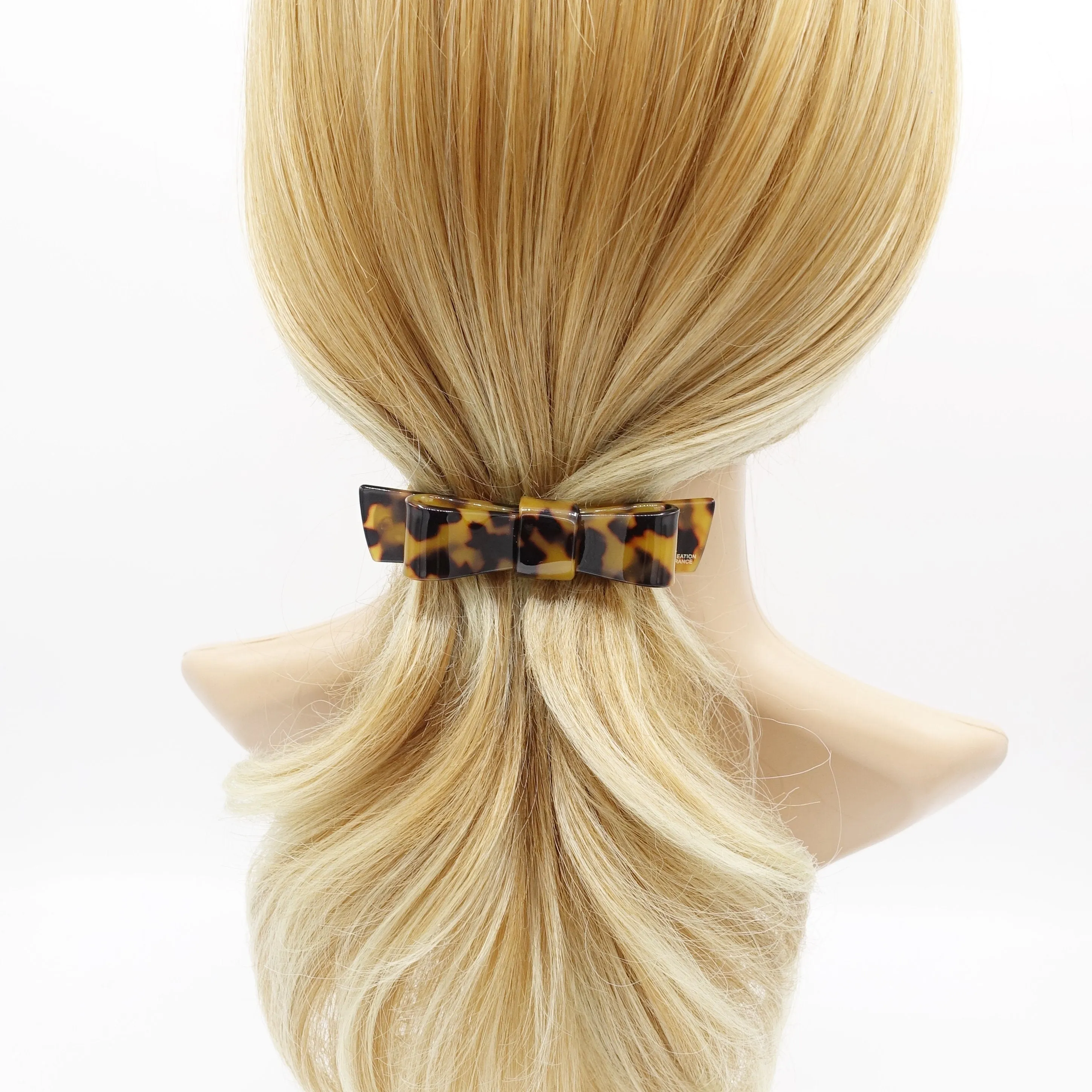 cellulose acetate bow hair barrette