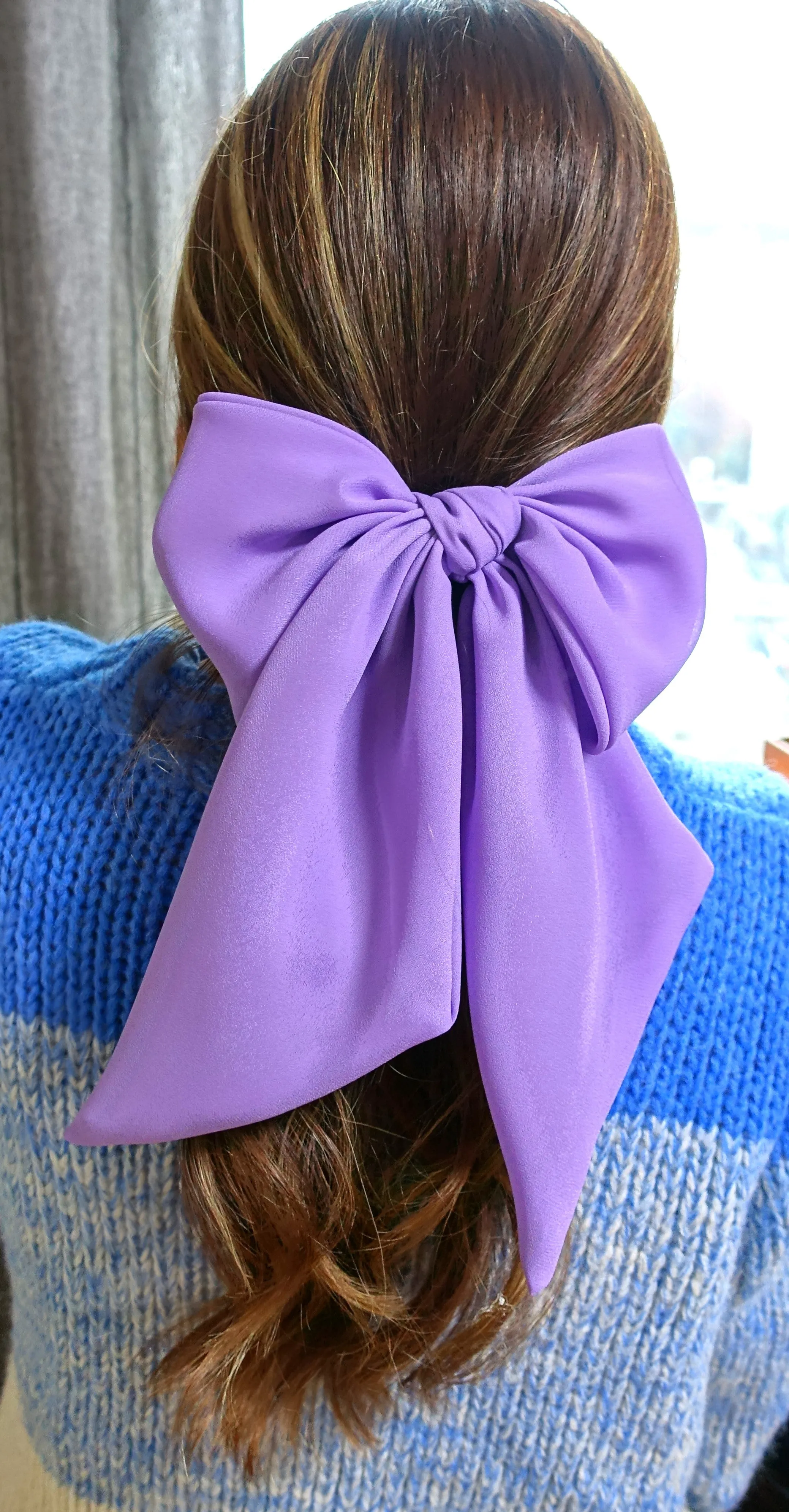 chiffon giant hair bow for women