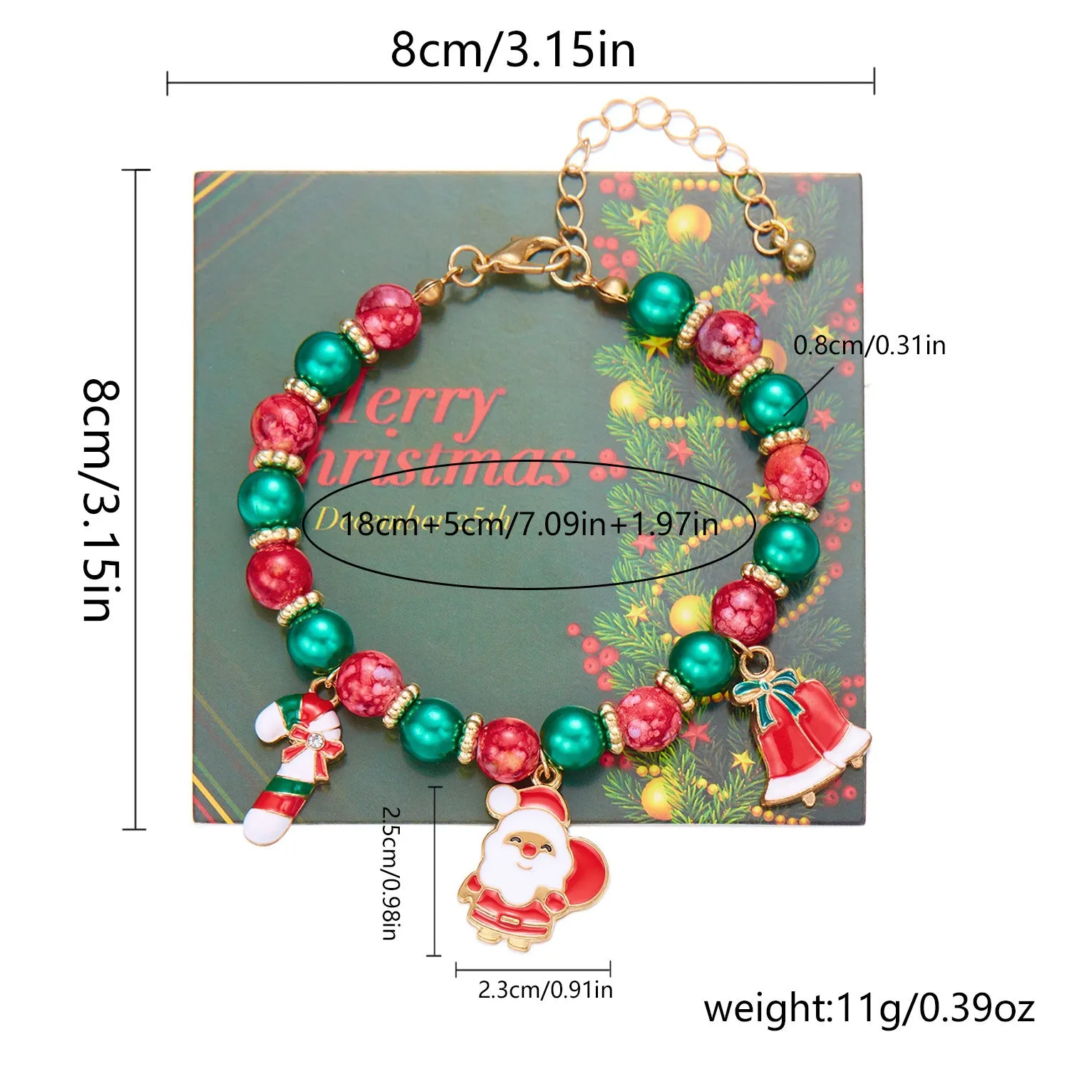 Christmas Bracelet Stylish Pendant Women's