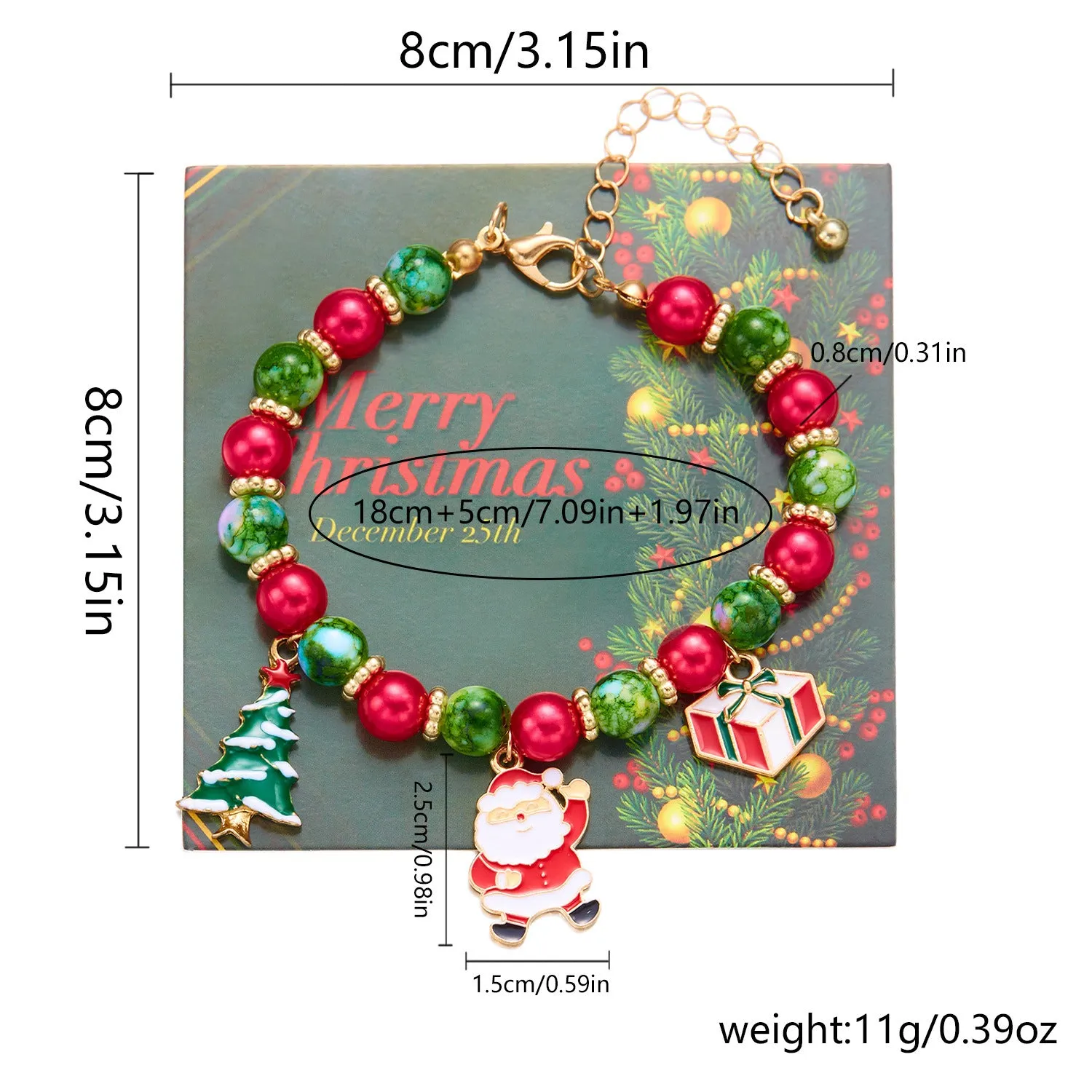 Christmas Bracelet Stylish Pendant Women's