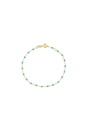 Classic Gigi Yellow Gold 6'7" Bracelet - Turq