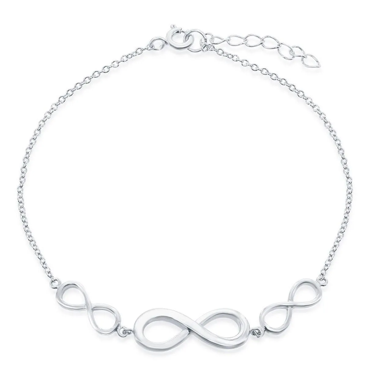 Classic Women's Bracelet - Sterling Silver Multiple Infinity | S-4901